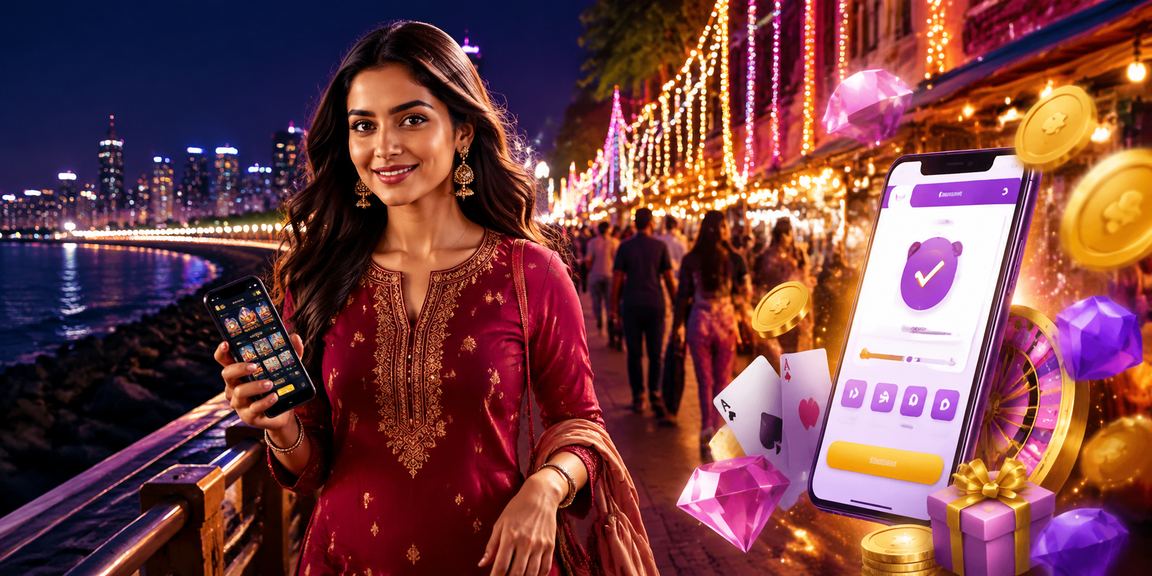Mumbai player making secure online deposit on mobile with traditional kurti shown